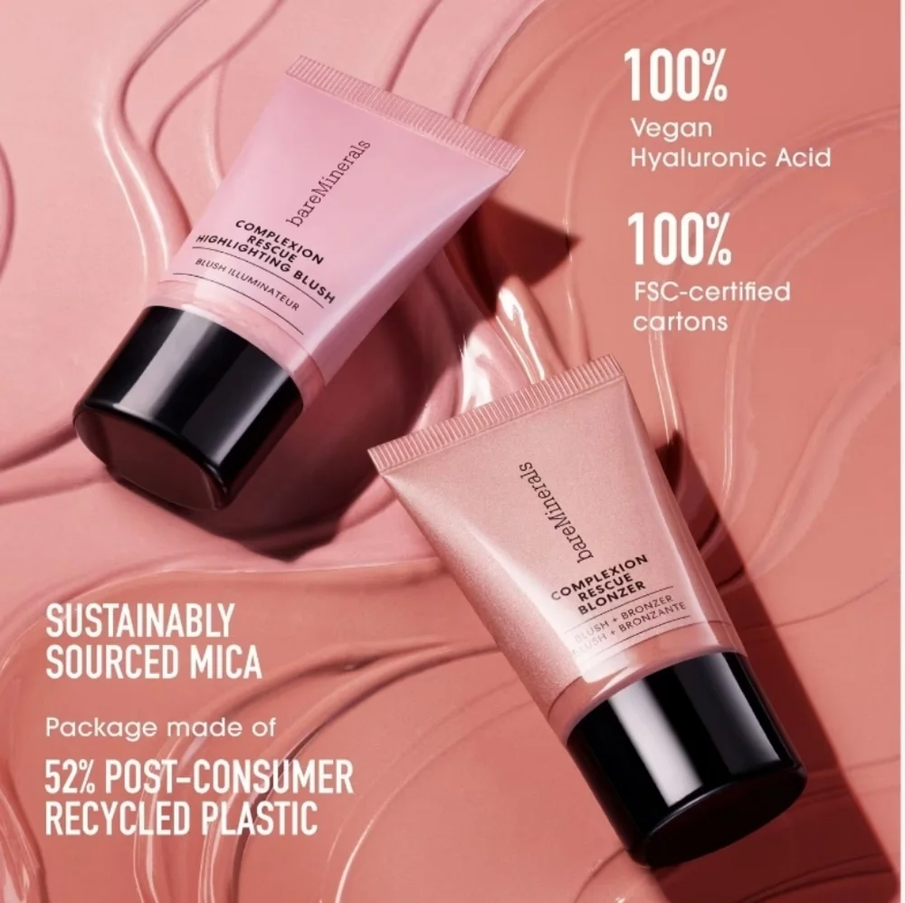 🌺BareMinerals Kiss Rose Complexion Rescue Liquid Blonzer Blush + Bronzer